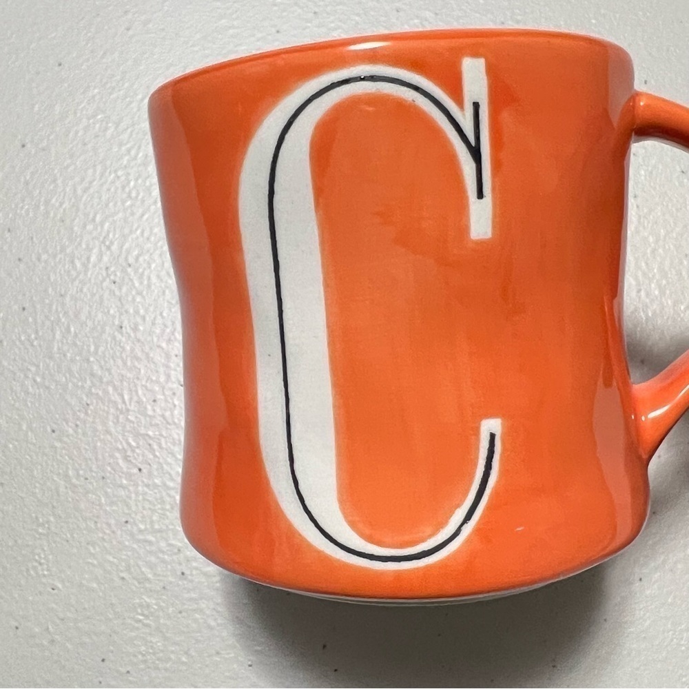 Anthropologie Hand Painted Monogram C Mug